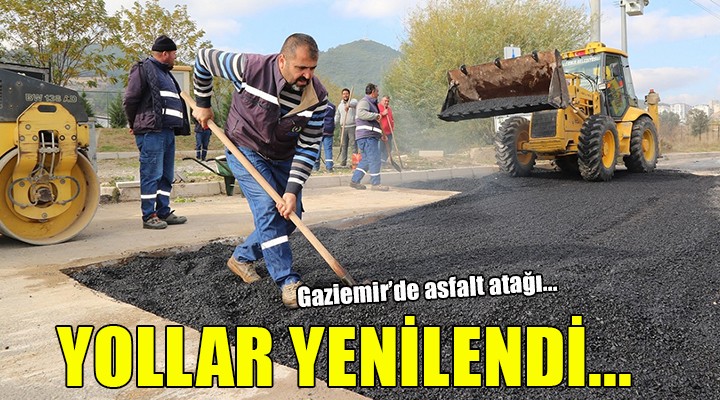 Gaziemir'de asfalt atağı.... 2021'de tüm yollar yenilendi