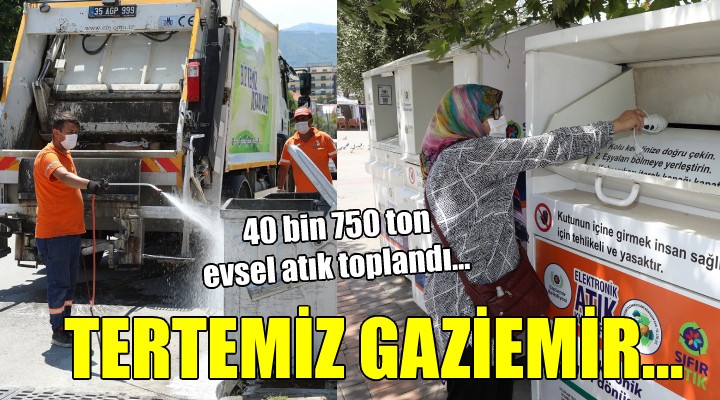 Gaziemir'de bir yılda 40 bin 750 ton evsel atık toplandı...