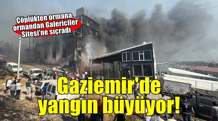 Gaziemir'de çıkan yangın üçüncü bölgeye sıçradı!
