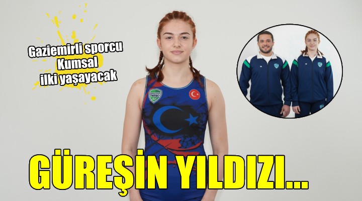 Gaziemir'de güreşin yeni yıldızı Kumsal!