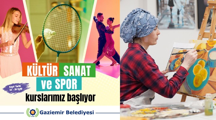 Gaziemir'de kültür, sanat ve spor kurslarına kayıtlar başlıyor