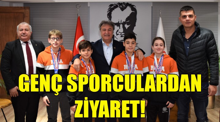 Genç sporculardan Başkan İduğ'a ziyaret!