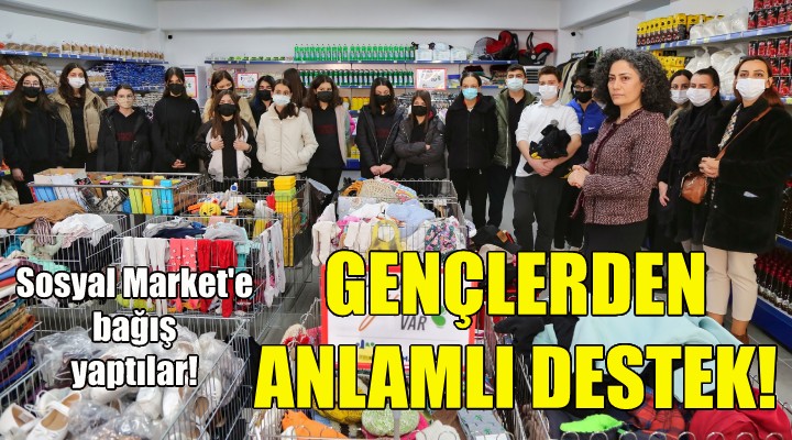 Gençlerden Sosyal Market'e anlamlı destek!