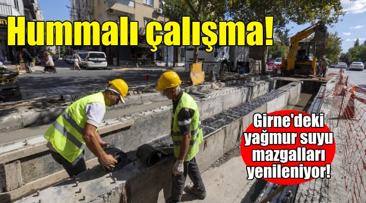 Girne Caddesi’ndeki yağmur suyu mazgalları yenileniyor!