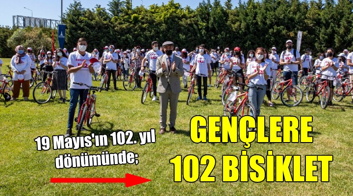 Gönüllü gençlere 102 bisiklet...