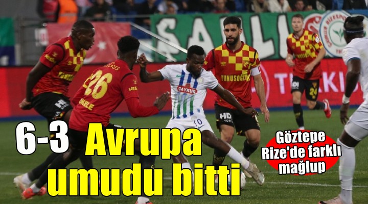 Göztepe Rize'de farklı mağlup!