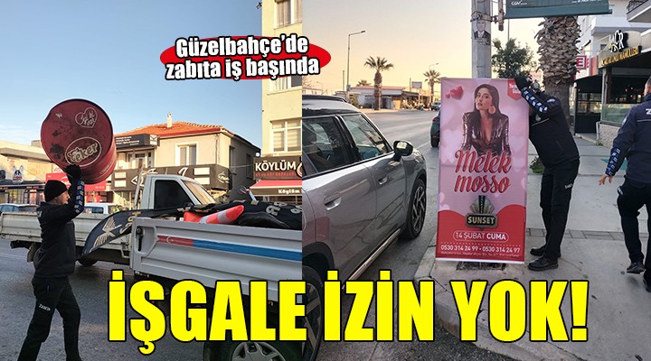 Güzelbahçe'de kaldırım işgaline geçit yok!