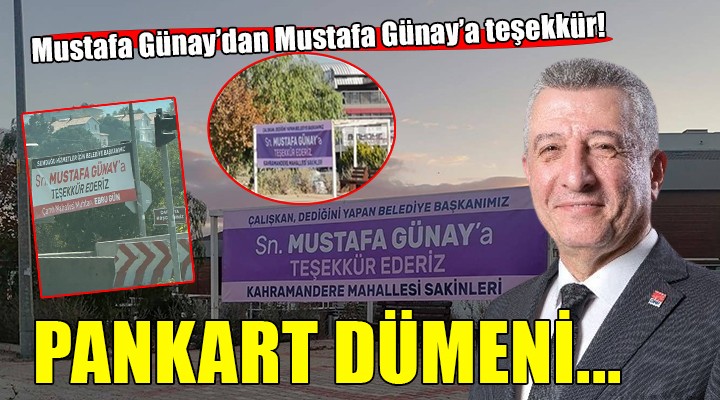 Güzelbahçe'de pankart oyunu!