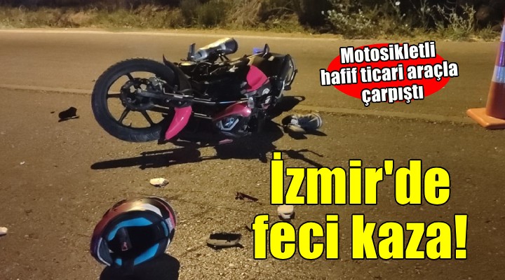 Hafif ticari araçla çarpışan motosikletli yaralandı