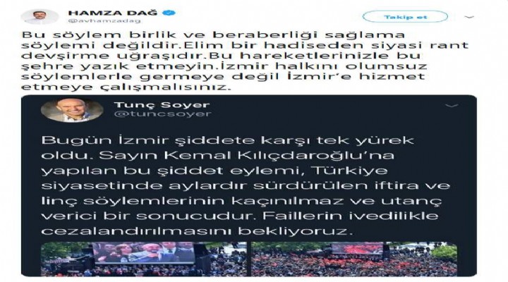 Hain saldırı İzmir'de polemik yarattı