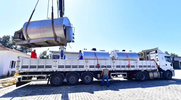 Hataylı süt üreticilerine İzmir'den tank desteği!