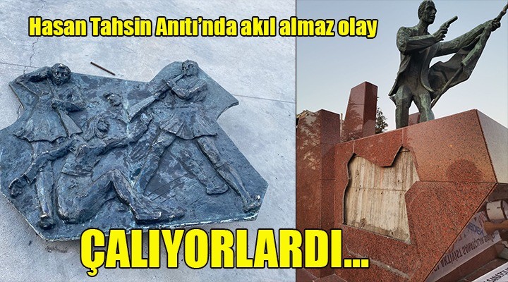 İzmir'de hırsızlar Hasan Tahsin Anıtı'na göz dikti! Az kalsın rölyefi çalıyorlardı...