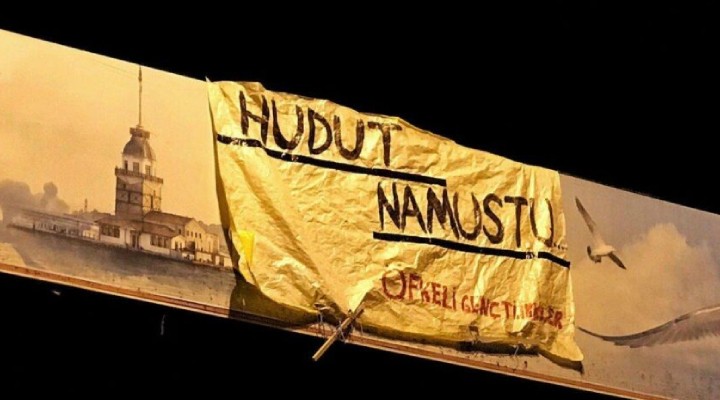 ‘Hudut Namustur' pankartı asan 6 gence gözaltı!