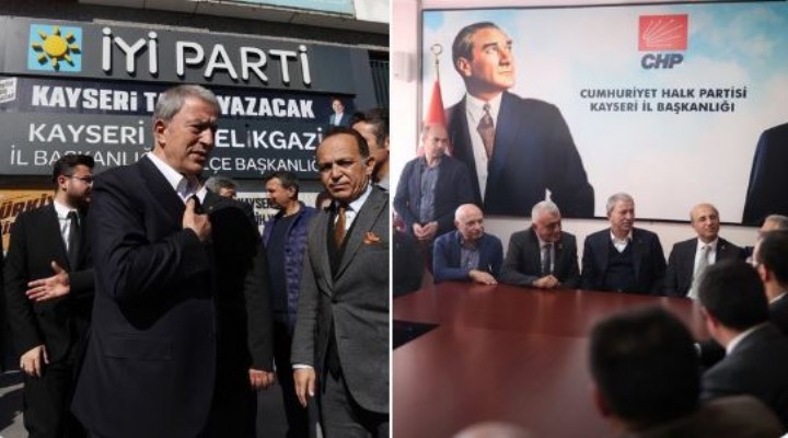 Hulusi Akar, CHP ve İYİ Parti'yi ziyaret etti: 'Ayrı gayrımız yok'