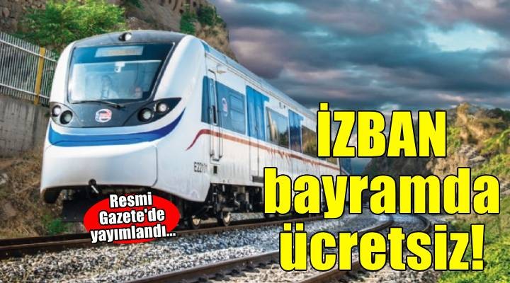 İZBAN Kurban Bayramı'nda ücretsiz!