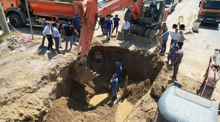 İZSU'dan Özdere'deki arızaya anında müdahale