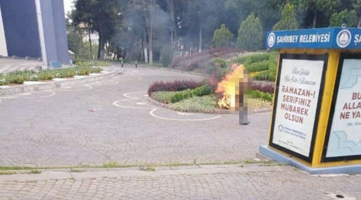 İş bulamayınca kendini yaktı!