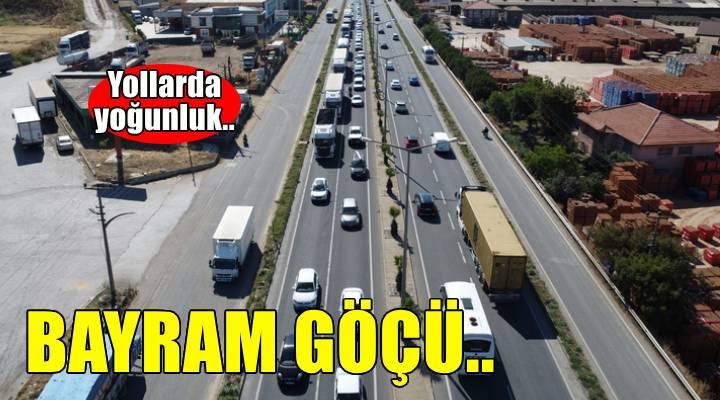 İstanbul-İzmir Otoyolu'nda bayram tatili dolayısıyla yoğunluk başladı