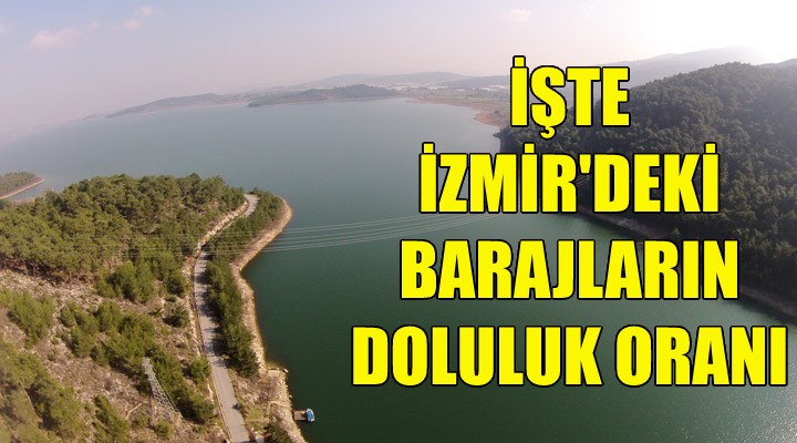 İşte İzmir'deki barajların doluluk oranı!