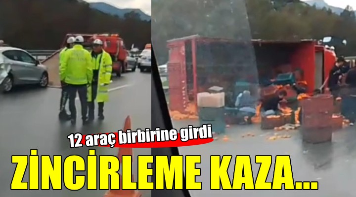 İzmir-Aydın Otoyolu'nda zincirleme kaza...