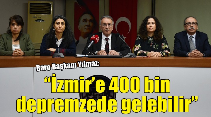 İzmir Barosu Başkanı Yılmaz: ''Devletin yetersizliği ortaya çıktı''