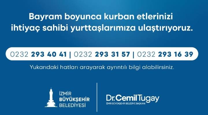 İzmir Büyükşehir Belediyesi'nden bağış köprüsü