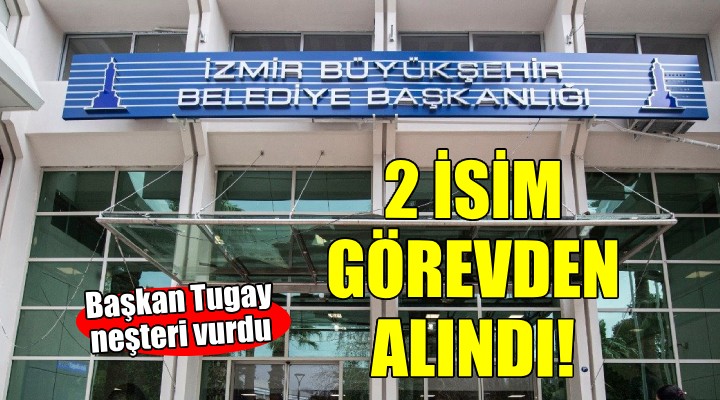 İzmir Büyükşehir'de flaş gelişme... 2 isim görevden alındı!