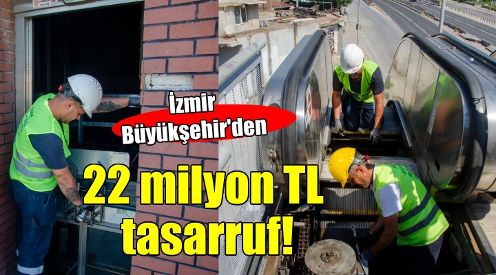 İzmir Büyükşehir'den 22 milyon lira tasarruf!
