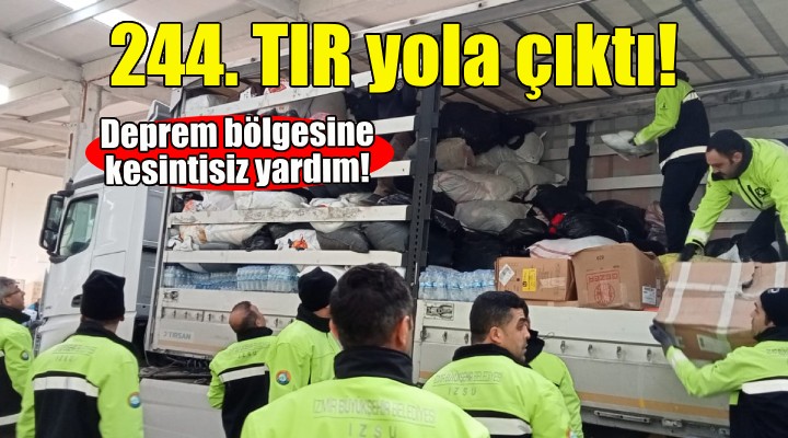 İzmir Büyükşehir'den deprem bölgesine kesintisiz yardım!