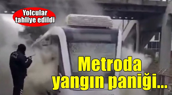 İzmir Metro'da yangın paniği...