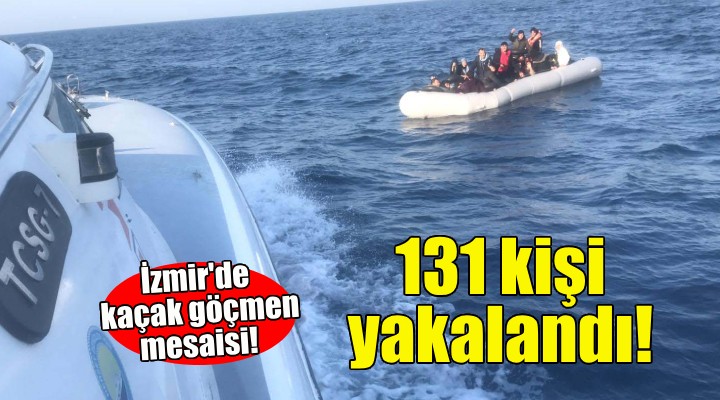 İzmir açıklarında 131 kaçak göçmen yakalandı!