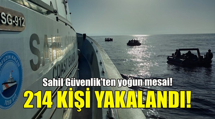 İzmir açıklarında 214 kişi yakalandı!