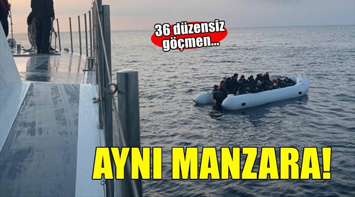 İzmir açıklarında 36 düzensiz göçmen yakalandı