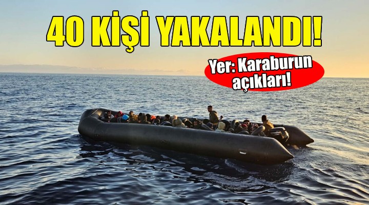 İzmir açıklarında 40 kaçak göçmen yakalandı!