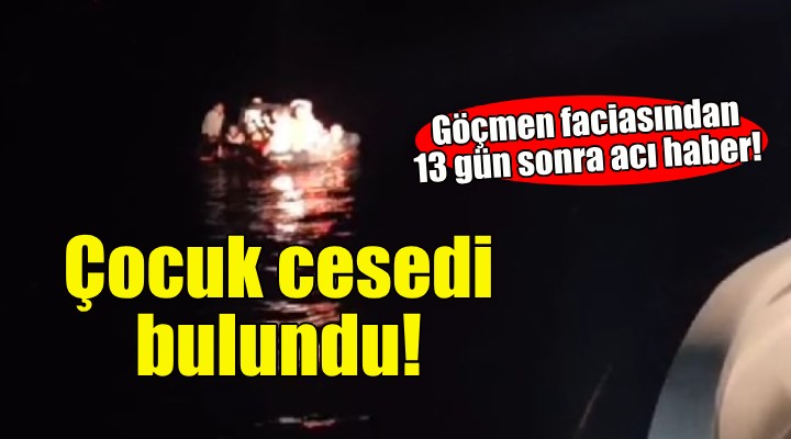 İzmir açıklarında çocuk cesedi bulundu!