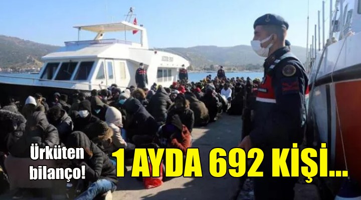 İzmir'de 1 ayda 692 kaçak göçmen yakalandı!