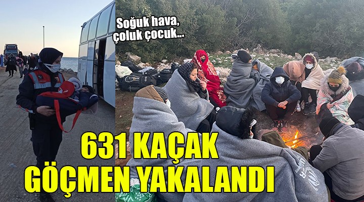 İzmir'de 1 haftada 631 kaçak göçmen yakalandı