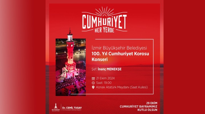 İzmir'de 100. Yıl Cumhuriyet Korosu konseri