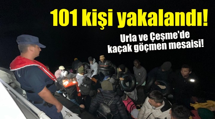 İzmir'de 101 kaçak göçmen yakalandı!