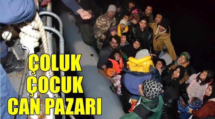 İzmir'de 104 düzensiz göçmen kurtarıldı