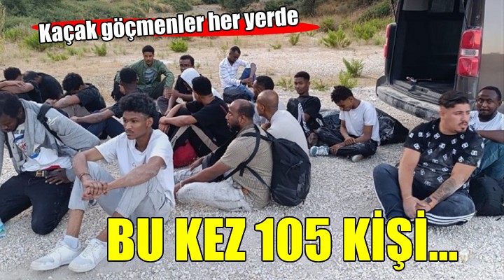 İzmir'de 105 kaçak göçmen yakalandı