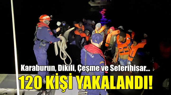 İzmir'de 110 kaçak göçmen yakalandı!