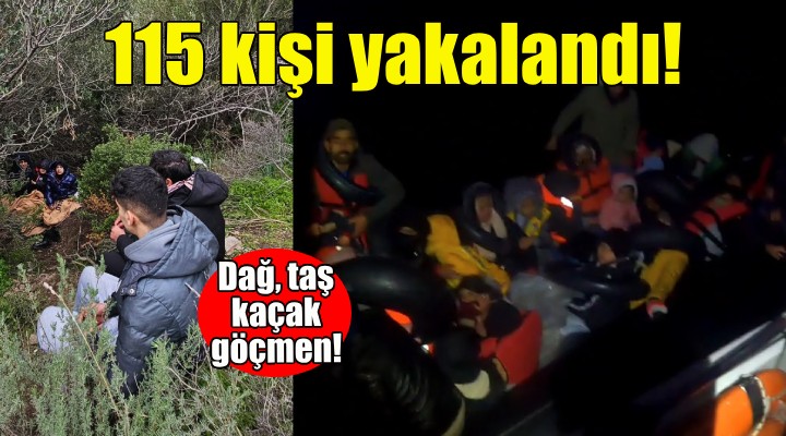 İzmir'de 115 kaçak göçmen yakalandı!