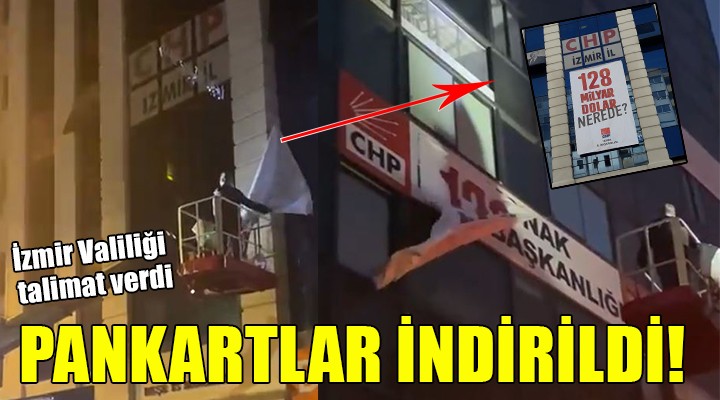 İzmir'de '128 milyar dolar nerede' pankartları indirildi