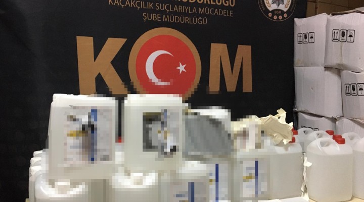 İzmir'de 15 bin litre etil alkol ele geçirildi