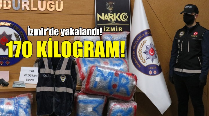 İzmir'de 170 kilogram uyuşturucu ele geçirildi!