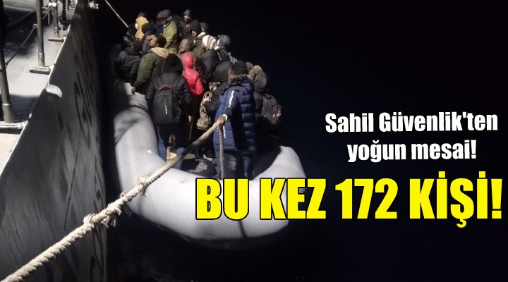 İzmir'de 172 kaçak göçmen kurtarıldı!
