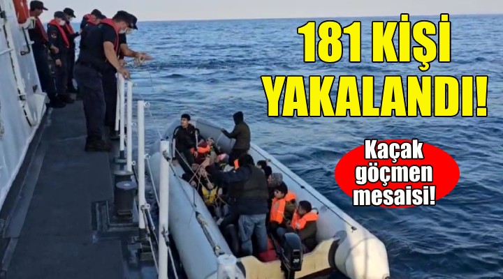 İzmir'de 181 kaçak göçmen yakalandı!