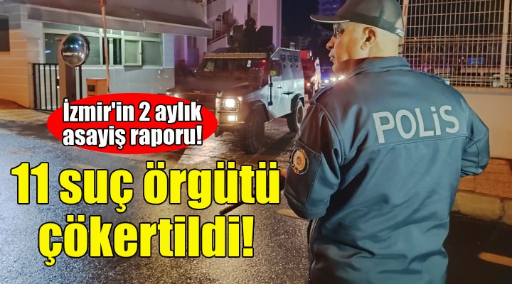 İzmir'de 2 ayda 11 suç örgütü çökertildi!