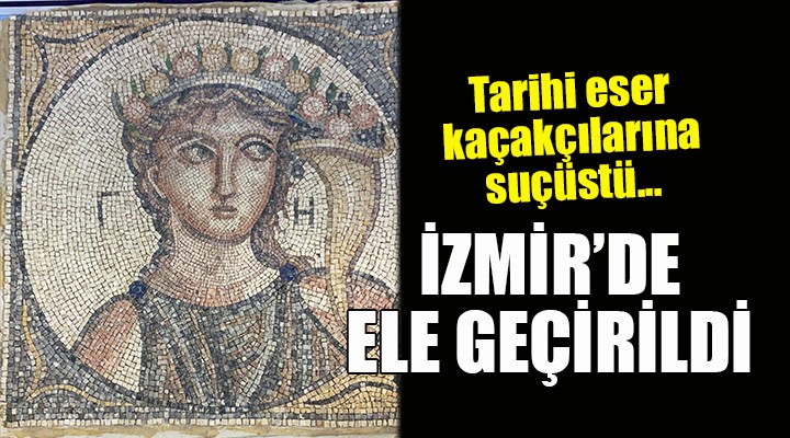 İzmir'de 2 bin yıllık mozaik ele geçirildi